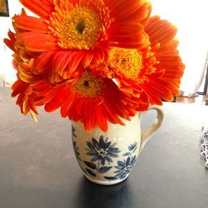 Artisan Handmade Pottery Pitcher (w/o flowers)